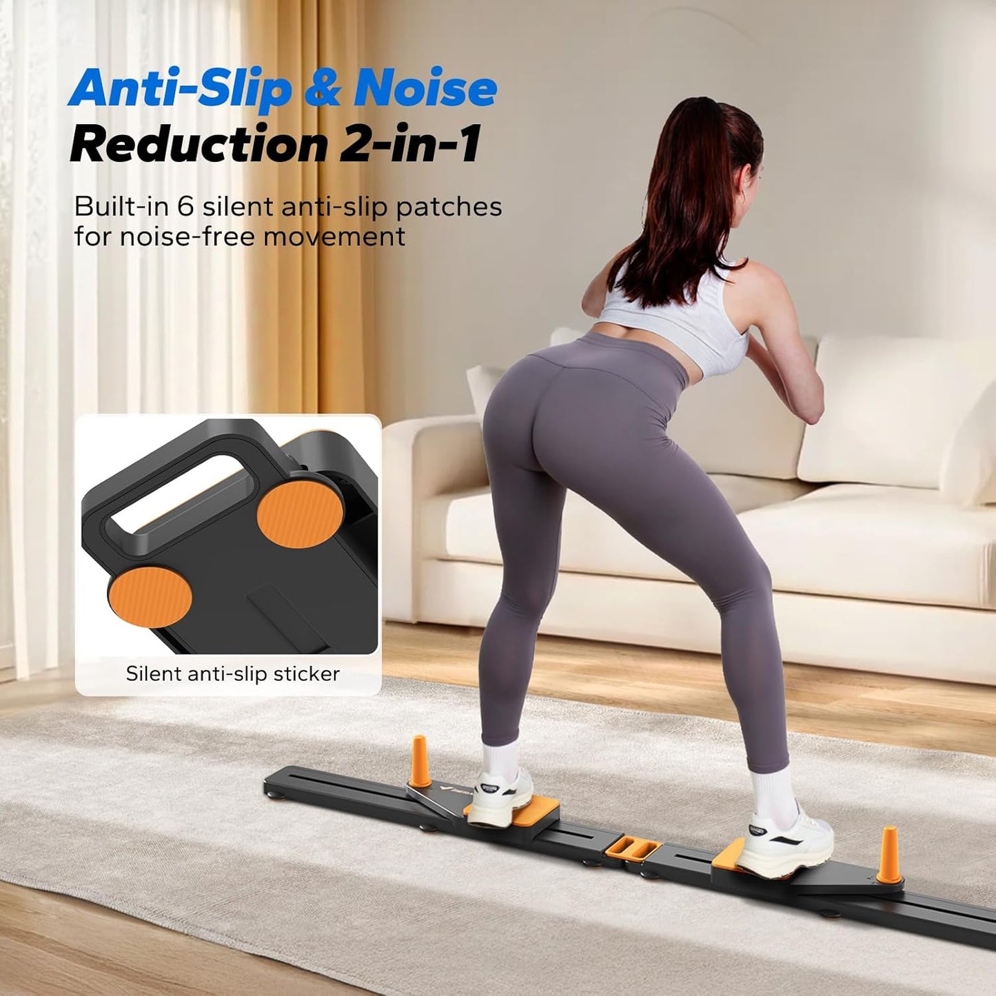 Pilates Board, Multifunctional Abdominal Plate, Detachable Ab Trainer Machine with Anti-Slip and Quiet Design, Portable Pilates Reformer for Core Workouts, Home Gym Equipment for Women