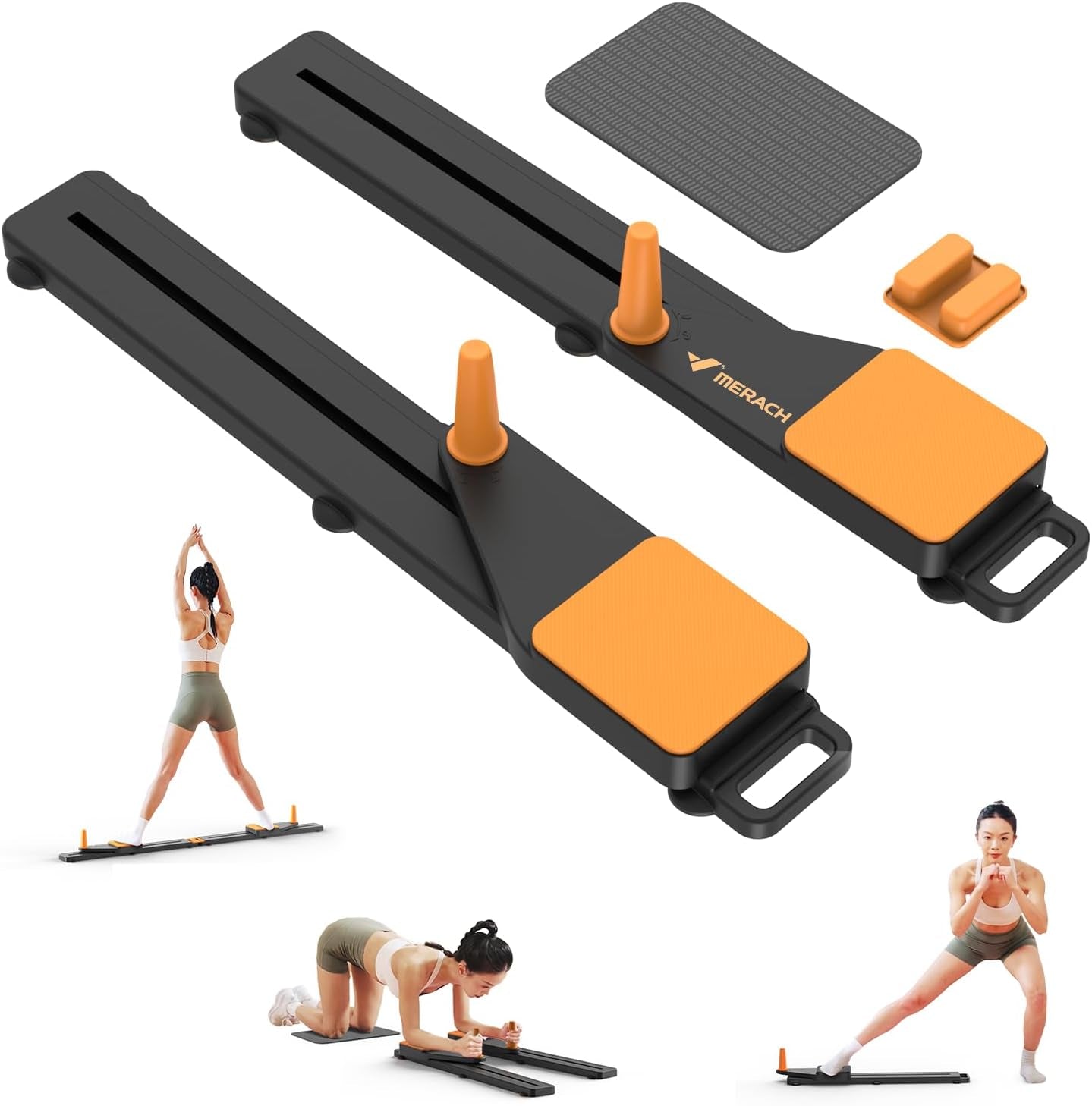 Pilates Board, Multifunctional Abdominal Plate, Detachable Ab Trainer Machine with Anti-Slip and Quiet Design, Portable Pilates Reformer for Core Workouts, Home Gym Equipment for Women