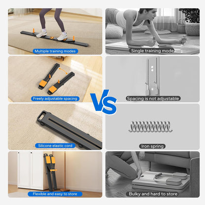 Pilates Board, Multifunctional Abdominal Plate, Detachable Ab Trainer Machine with Anti-Slip and Quiet Design, Portable Pilates Reformer for Core Workouts, Home Gym Equipment for Women